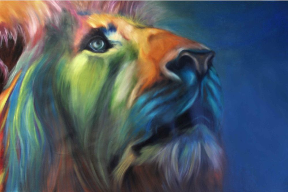 OLIO SU TELA GIUSI  VELLONI ' CECIL '  dimensioni L 120 x H 180 cm.