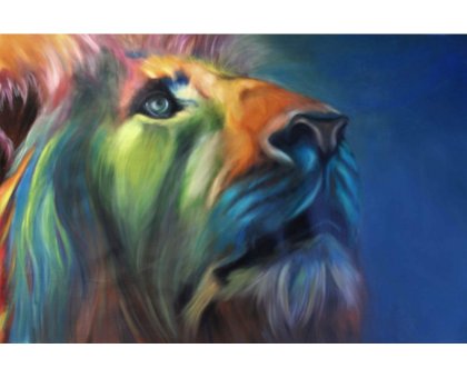 OLIO SU TELA GIUSI VELLONI ' CECIL ' dimensioni L 120 x H 180 cm.