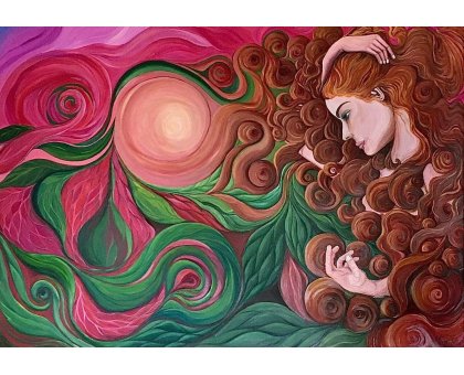 OLIO SU TELA NADIA GISTRI ' CONCEZIONE PANICA ' dimensioni L 100 x H 70 cm.