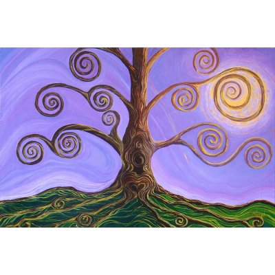 OLIO SU TELA NADIA GISTRI ' SPIRALE VITALE ' dimensioni l 60 x H 40 cm.