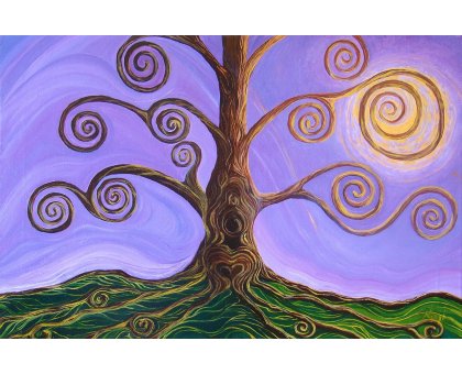 OLIO SU TELA NADIA GISTRI ' SPIRALE VITALE ' dimensioni l 60 x H 40 cm.