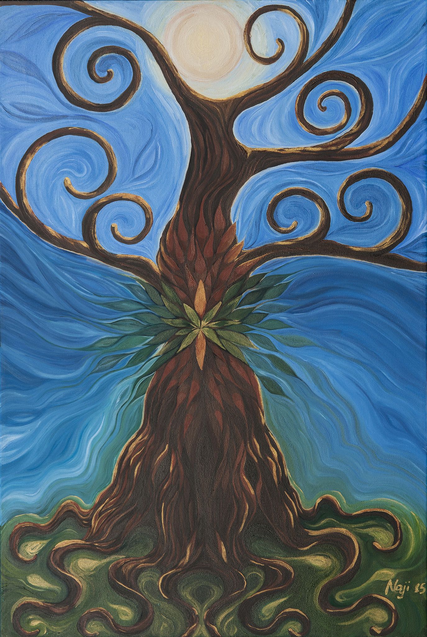 OLIO SU TELA  NADIA  GISTRI ' NOVA '  dimensioni L 60 x H 90 cm.