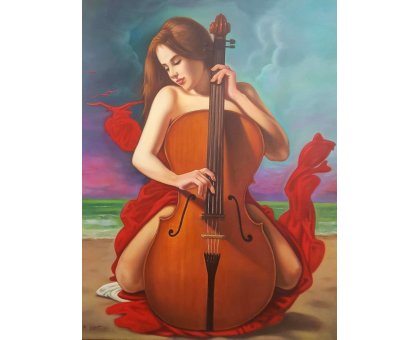 OLIO SU TELA FRANCO GARUTI ' EMOZIONI TRAVOLGENTI ' dimensioni L 80 x H 100 cm.