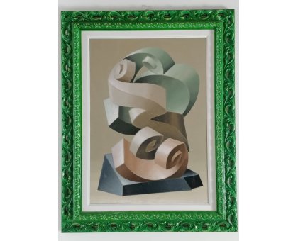 OLIO SU TELA TANINO SEDDA ' AMPLESSO VIOLENTO ' dimensioni L 73 x H 92 cm.