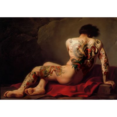 FOTOGRAFIA DIGITALE SU TELA - ARTISTA SLASKY - TITOLO "PATROCLO" cm. L 100 x H 70