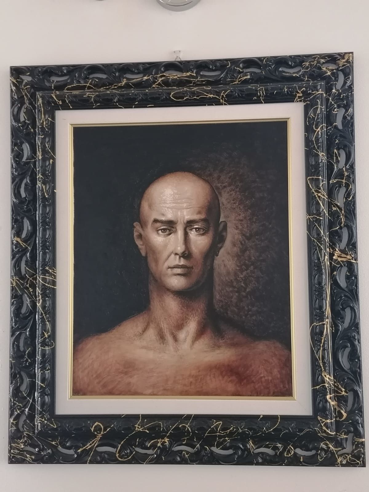 OLIO SU TELA TANINO  SEDDA ' L' ANTAGONISTA '  dimensioni L  63 x H 72 cm.