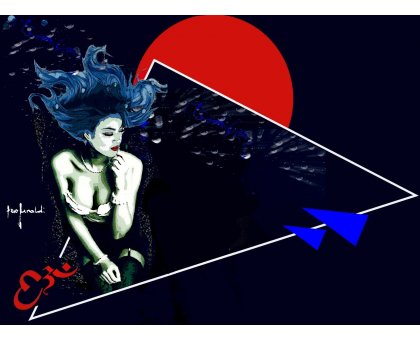 MIXED MEDIA SU TELA EZIO RANALDI ' COLLANA DI PERLE ' dimensioni L 100 x H 75 cm.