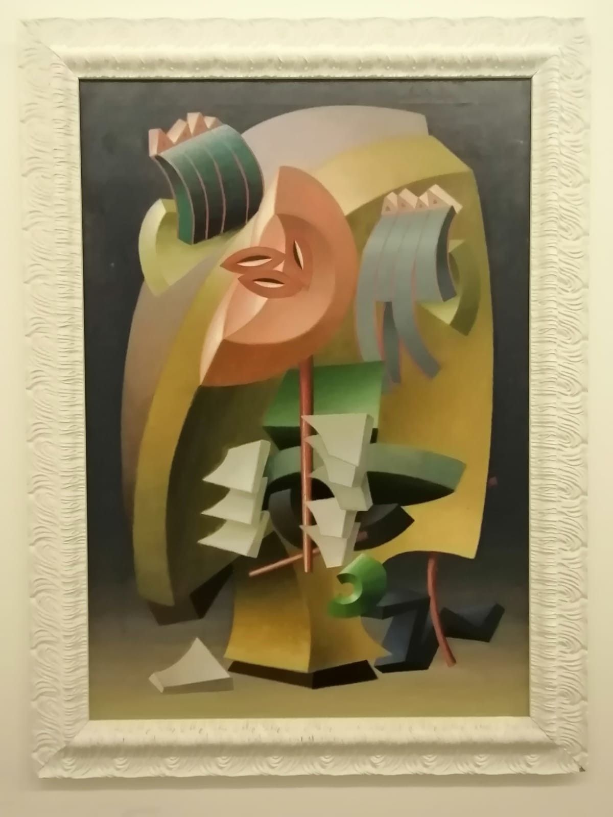 OIL ON CANVAS  TANINO  SEDDA  ' E  LA  NAVE  VA '  size   L 87 x H 117 cm.