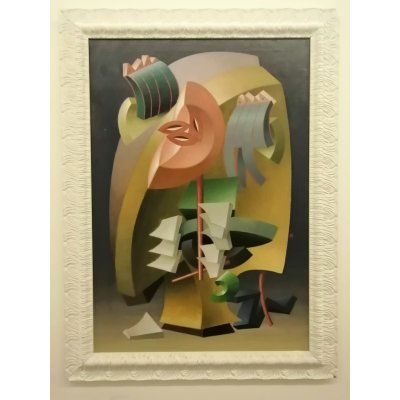 OLIO SU TELA TANINO SEDDA ' E LA NAVE VA ' dimensioni L 87 x H 117 cm.