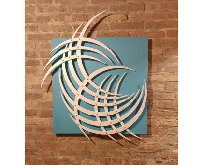 SCULTURA CESARE DE TONI ' SEQUENZA F. 13 AZZURRO 1 ' dimensioni L 93 x H 79 x P 6 cm.