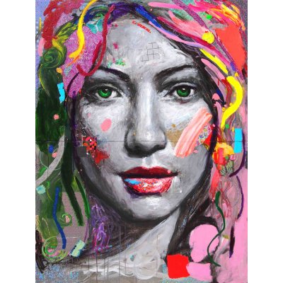 MIXED MEDIA ANTONIO MURGIA ' COLLECTIVE FUSION ' dimensioni L 120 x H 160 cm. (diptych)