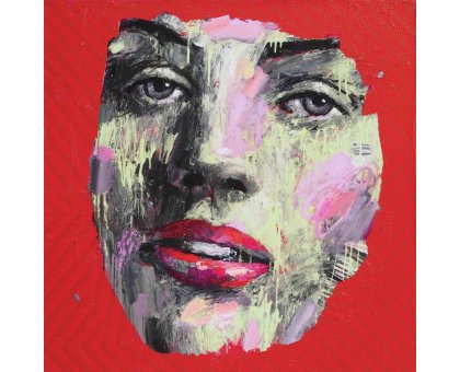 MIXED MEDIA ANTONIO MURGIA ' LIFE IS MAGNIFICENT' dimensioni L 80 x H 80 cm.