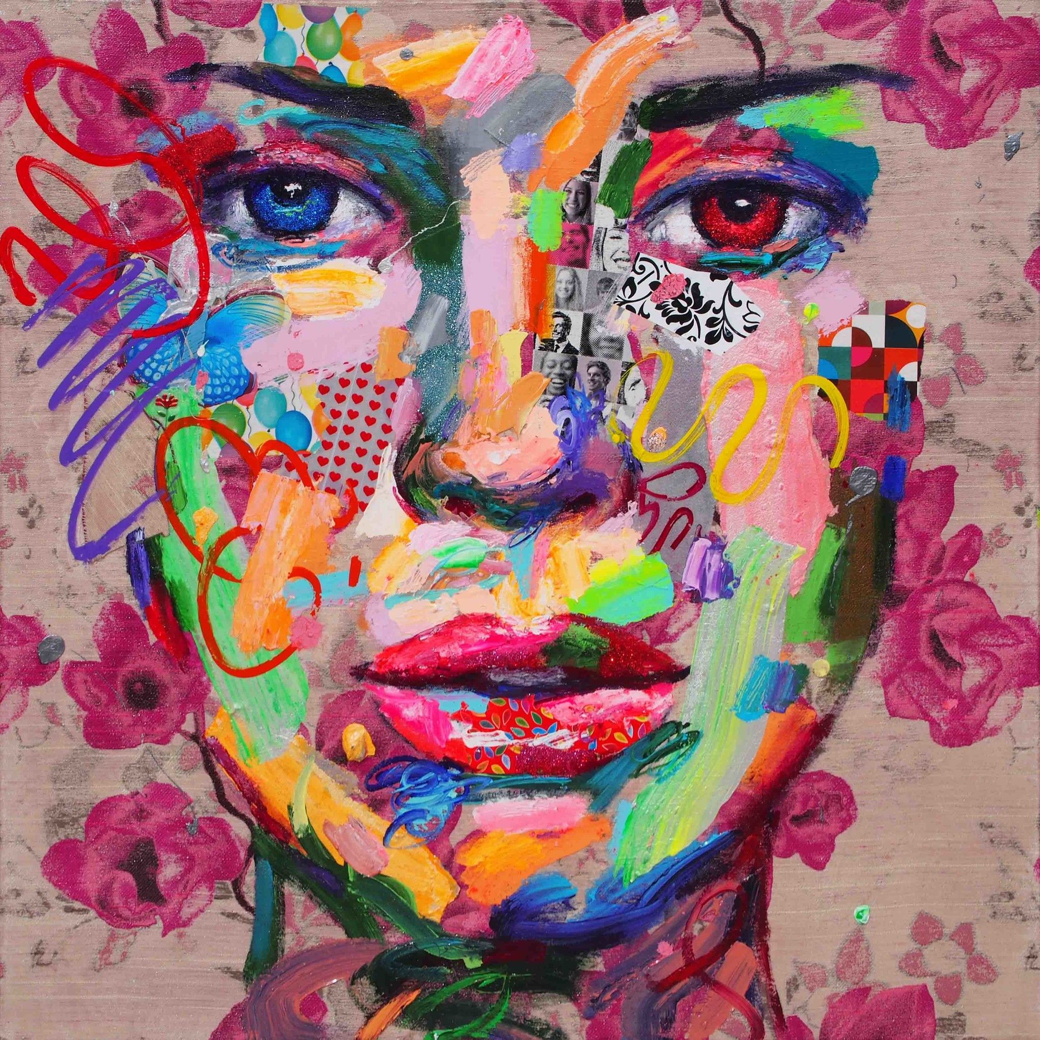 MIXED MEDIA ANTONIO MURGIA " TRANSFORMATION IS BENEDICTION 2 "   L 80 x H 80 cm.