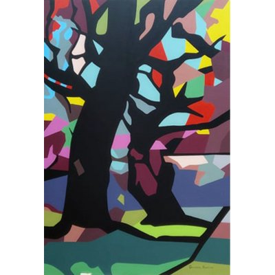 ACRILICO SU TELA PIERNICOLA MUSOLINO ' AUTUNNO ' dimensioni L 70 x H 100 cm.