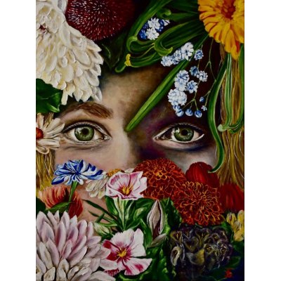 ACRILICO SU TELA DANIELA FACCHI ' HOPE ' dimensioni L 60 x H 80 cm.