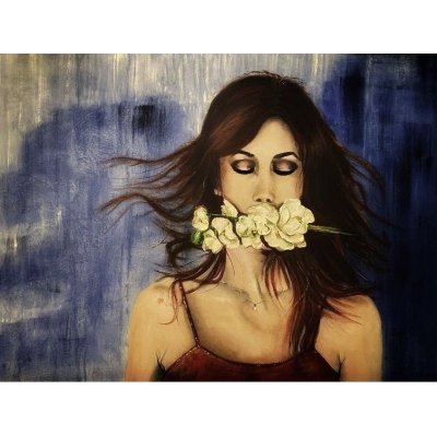 ACRILICO SU TELA DANIELA FACCHI ' REBIRTH ' dimensioni L 100 x H 70 cm.