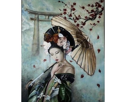 ACRILICO SU TELA DANIELA FACCHI ' TORII ' dimensioni L 120 x H 150 cm.