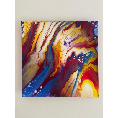 ACRILICO SU TELA ARIANNA DI TROILA ' SPLASH ' dimensioni L 40 x H 40 cm.