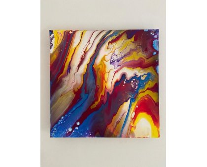 ACRILICO SU TELA ARIANNA DI TROILA ' SPLASH ' dimensioni L 40 x H 40 cm.