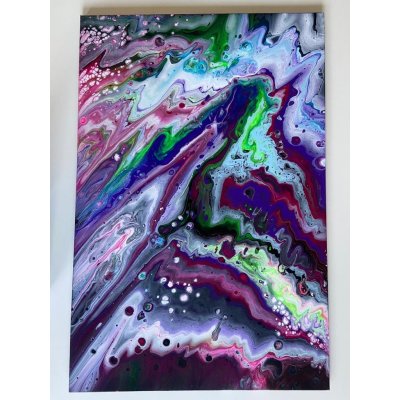 ACRILICO SU TELA ARIANNA DI TROILA ' UNIVERSI SCONOSCIUTI ' dimensioni L 60 x H 90 cm.