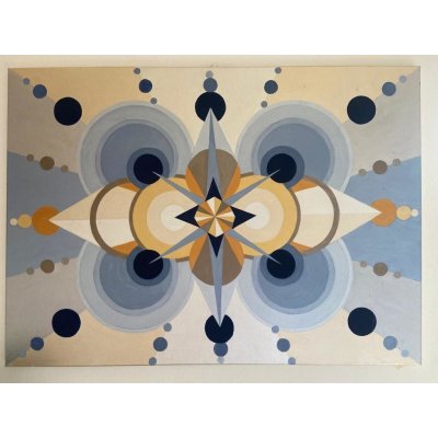 ACRILICO SU TELA ARIANNA DI TROILA ' LA CHIAVE DELL 'UNIVERSO ' dimensioni L 90 x H 65 cm.