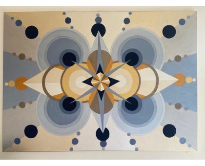 ACRILICO SU TELA ARIANNA DI TROILA ' LA CHIAVE DELL 'UNIVERSO ' dimensioni L 90 x H 65 cm.