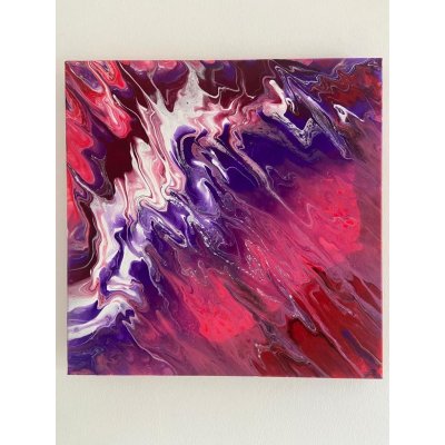 ACRILICO SU TELA ARIANNA DI TROILA ' FLASH OF COLOR ' dimensioni L 40 x H 40 cm.