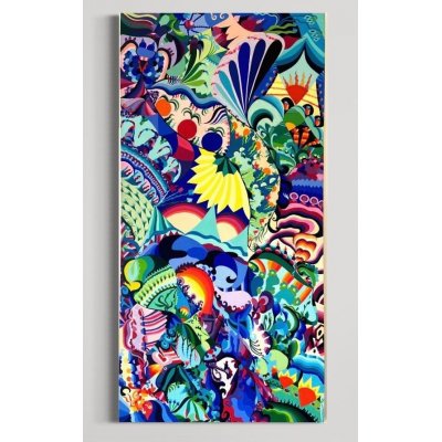 ACRILICO SU TELA ARIANNA DI TROILA ' NEVERLAND ' dimensioni L 70 x H 140 cm.