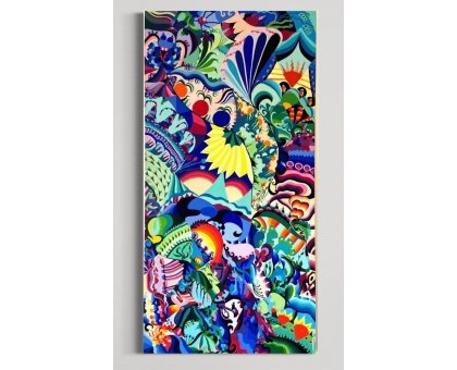 ACRILICO SU TELA ARIANNA DI TROILA ' NEVERLAND ' dimensioni L 70 x H 140 cm.