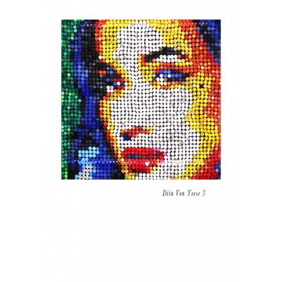 MIXED MEDIA JORGE CASTRO GOMEZ " DITA VON TEESE 3 " dimensioni L 145 x H 145 cm.