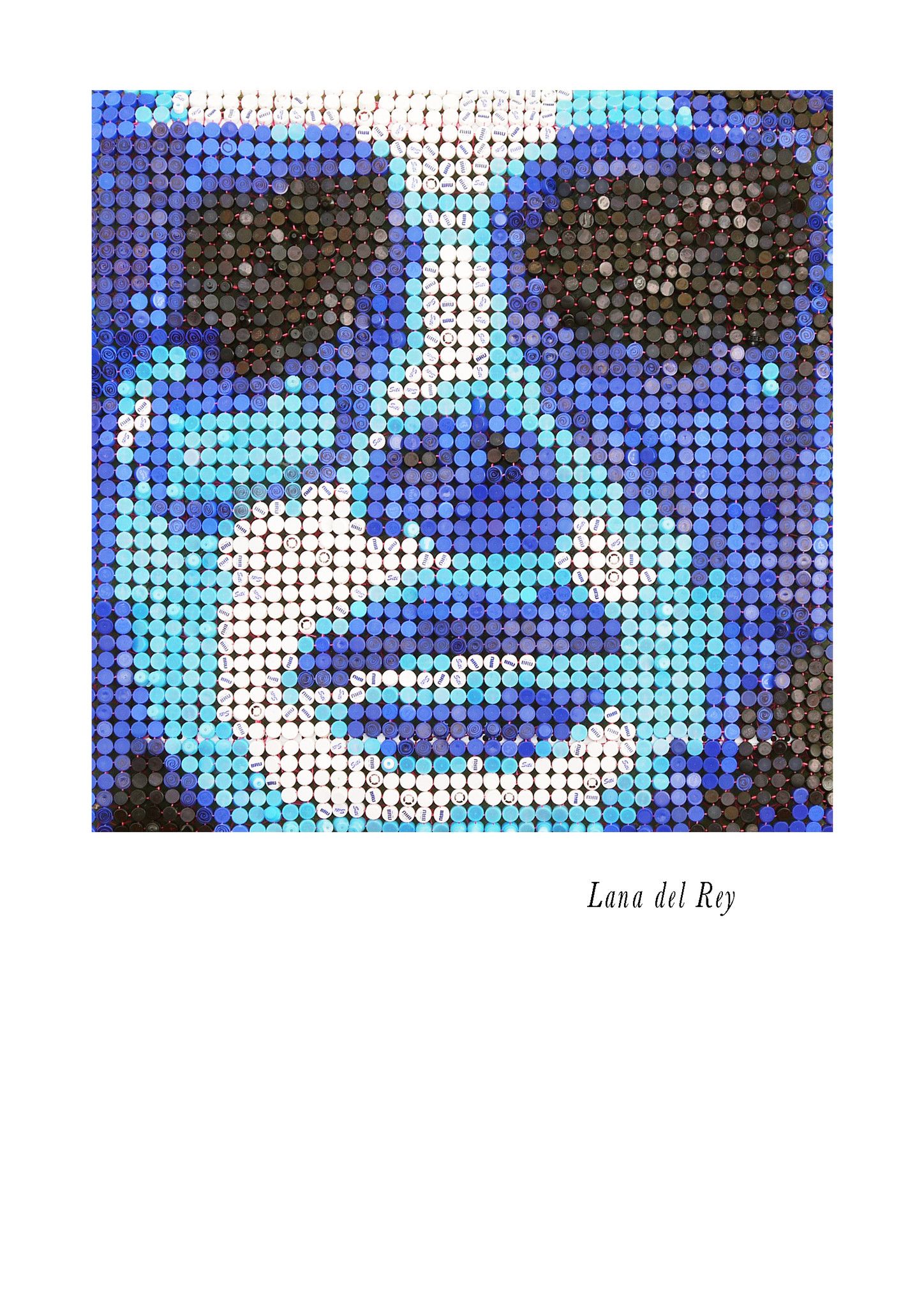 MIXED MEDIA JORGE CASTRO GOMEZ " LANA DEL REY "  dimensioni L 145 x H 145 cm.