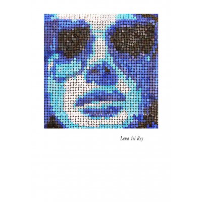 MIXED MEDIA JORGE CASTRO GOMEZ " LANA DEL REY " dimensioni L 145 x H 145 cm.