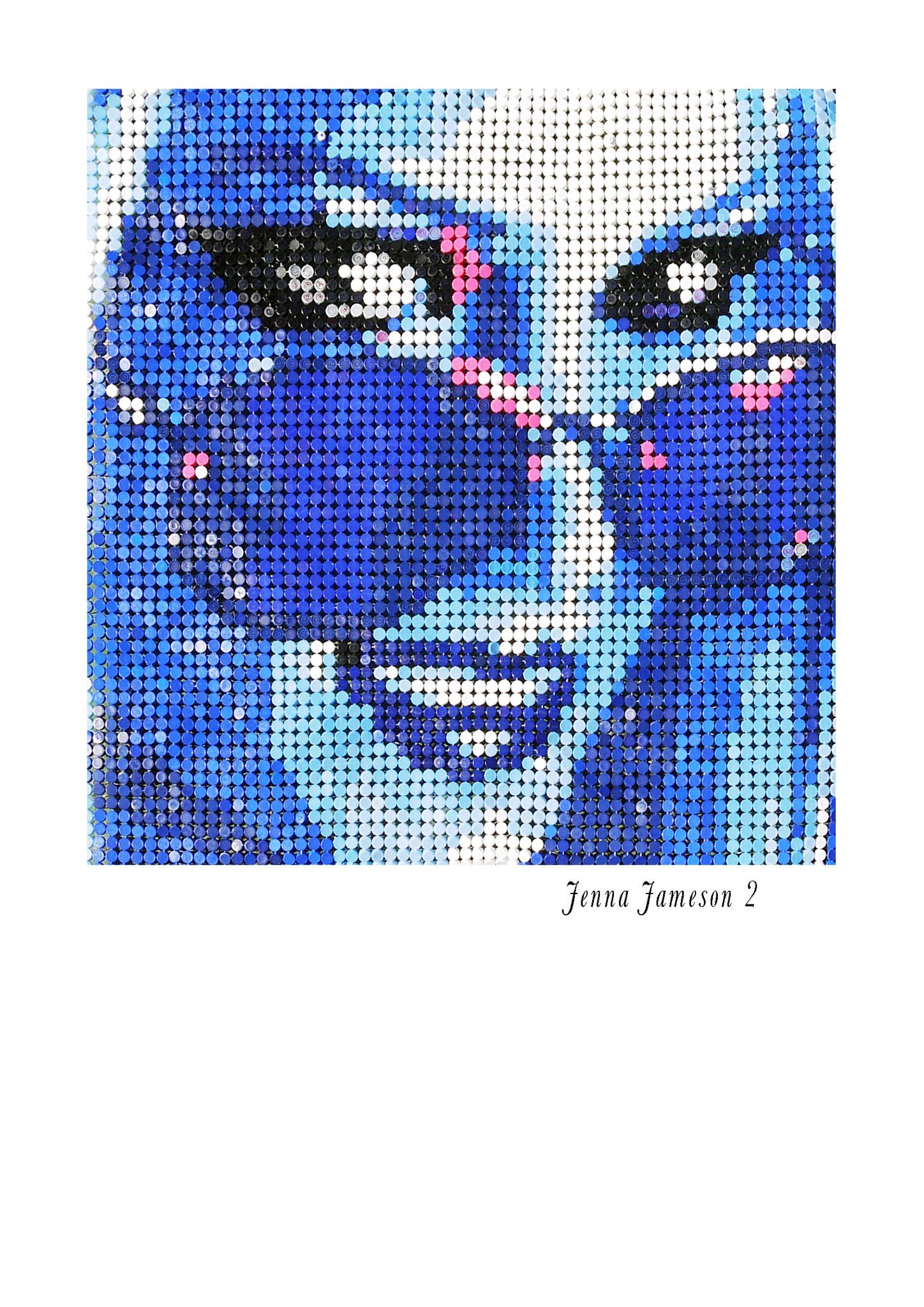 MIXED MEDIA JORGE CASTRO GOMEZ " JENNA JAMESON 2 "  dimensioni L 160 x H 160 cm.