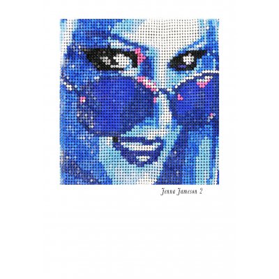 MIXED MEDIA JORGE CASTRO GOMEZ " JENNA JAMESON 2 " dimensioni L 160 x H 160 cm.