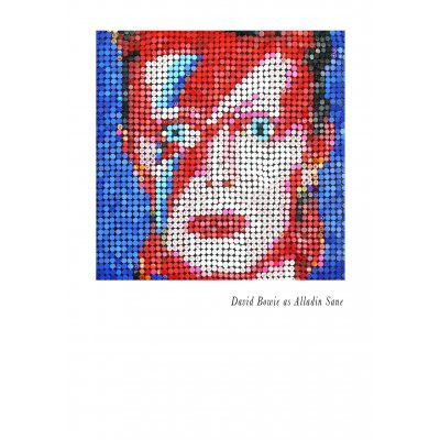 MIXED MEDIA JORGE CASTRO GOMEZ " BOWIE " dimensioni L 140 x H 140 cm.