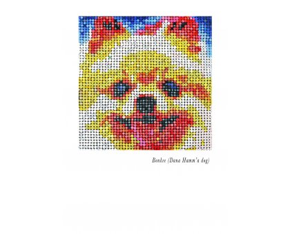 MIXED MEDIA JORGE CASTRO GOMEZ " BONKEE " dimensioni L 145 x H 145 cm.