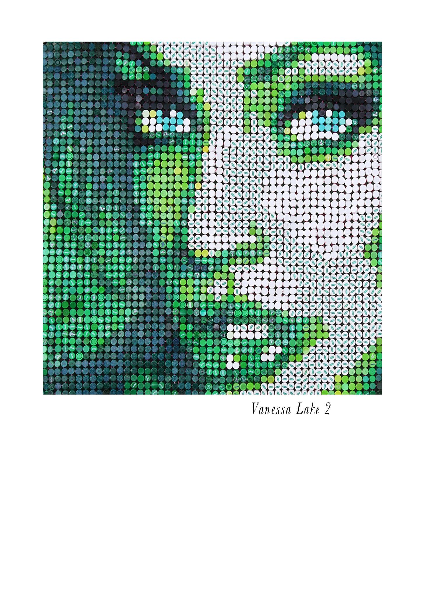 MIXED MEDIA JORGE CASTRO GOMEZ " VANESSA LAKE 2 "  dimensioni L 150 x H 150 cm.