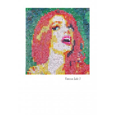 MIXED MEDIA JORGE CASTRO GOMEZ " VANESSA LAKE 3 " dimensioni L 145 x H 145 cm.