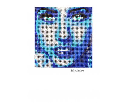 MIXED MEDIA JORGE CASTRO GOMEZ ' XTINA AGUILERA ' dimensioni L 145 x H 145 cm.