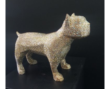 SCULTURA PET LOVERS "GOLD DIAMONDS ZAR" dimensioni L.52,5 x H 38,5 x W 20 cm.