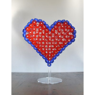 SCULTURA JORGE CASTRO GOMEZ " TRICO(L)EUR " dimensioni L 30 x H 40 x P 15 cm.