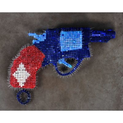 SCULTURA JORGE CASTRO GOMEZ " ARME FATALE " dimensioni L 180 x H 60 x P 120 cm.