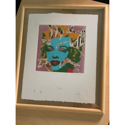 SERIGRAFIA MIMMO ROTELLA ' MARILYN ' dimensioni L 52 x H 62 cm.