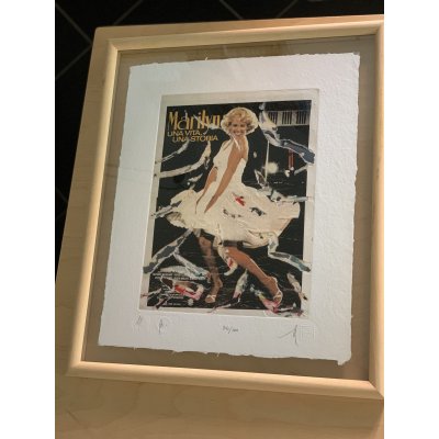 SERIGRAFIA MIMMO ROTELLA ' UNA VITA UNA STORIA 2 dimensioni L 52 x H 62 cm.