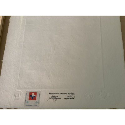 SERIGRAFIA MIMMO ROTELLA ' IL MITO ' dimensioni L 52 x H 62 cm.