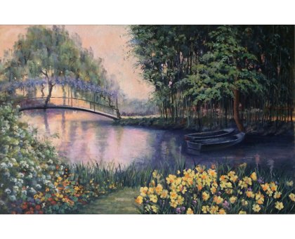 OLIO SU CARTONE BRUNA BONELLI ' COLORI IN ARMONIA ' dimensioni L 95 x H 62 cm.