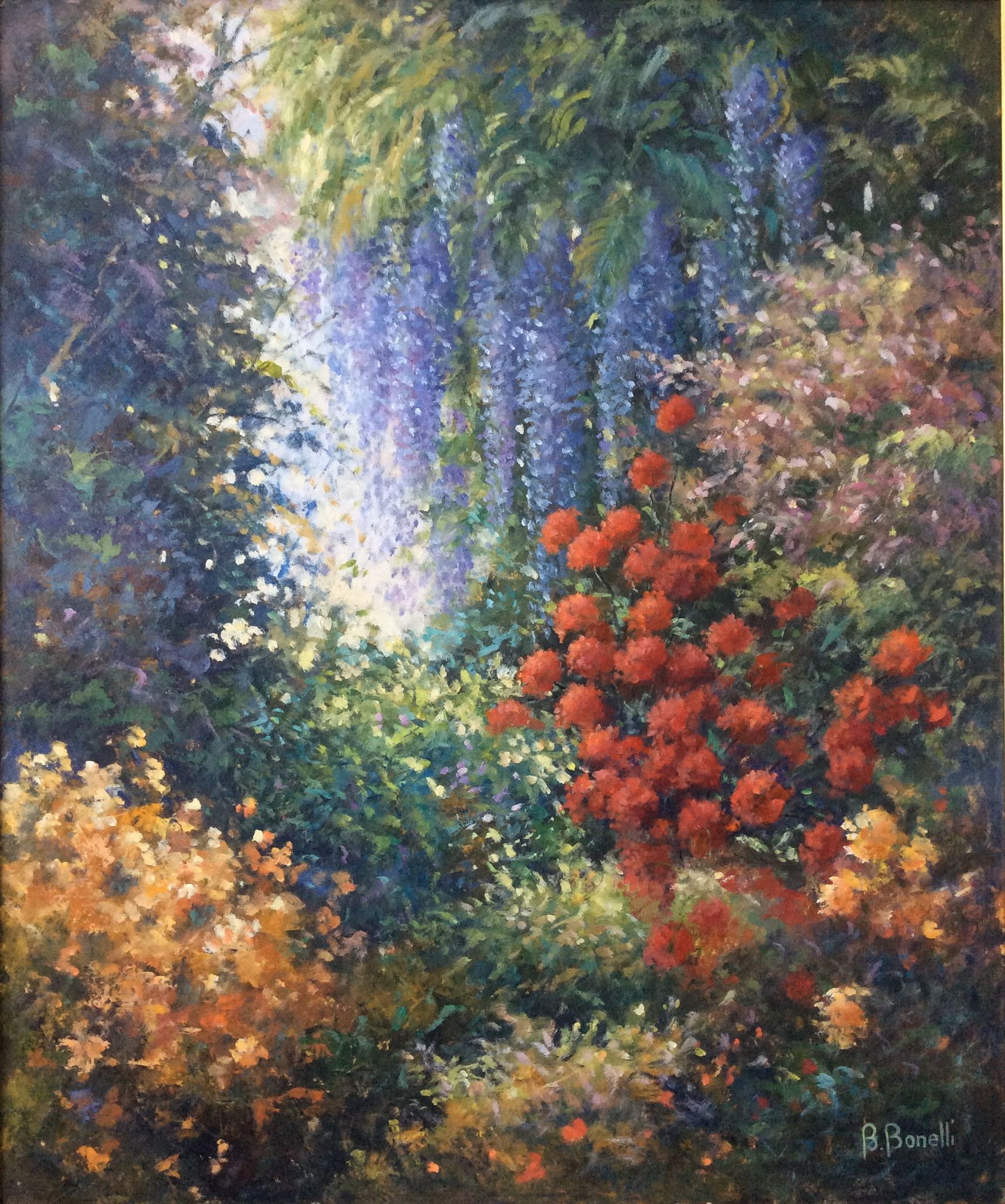 OIL ON CARDBOARD  BRUNA BONELLI " MAGIE DELLA NATURA "  size L 50 x H 60 cm.