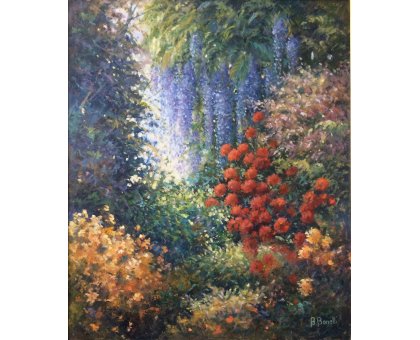 OLIO SU CARTONE BRUNA BONELLI ' MAGIE DELLA NATURA ' dimensioni L 50 x H 60 cm.