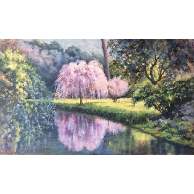 OLIO SU TELA BRUNA BONELLI ' NATURA IN SCENA ' dimensioni L 100 x H 60 cm.