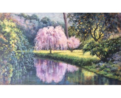 OLIO SU TELA BRUNA BONELLI ' NATURA IN SCENA ' dimensioni L 100 x H 60 cm.